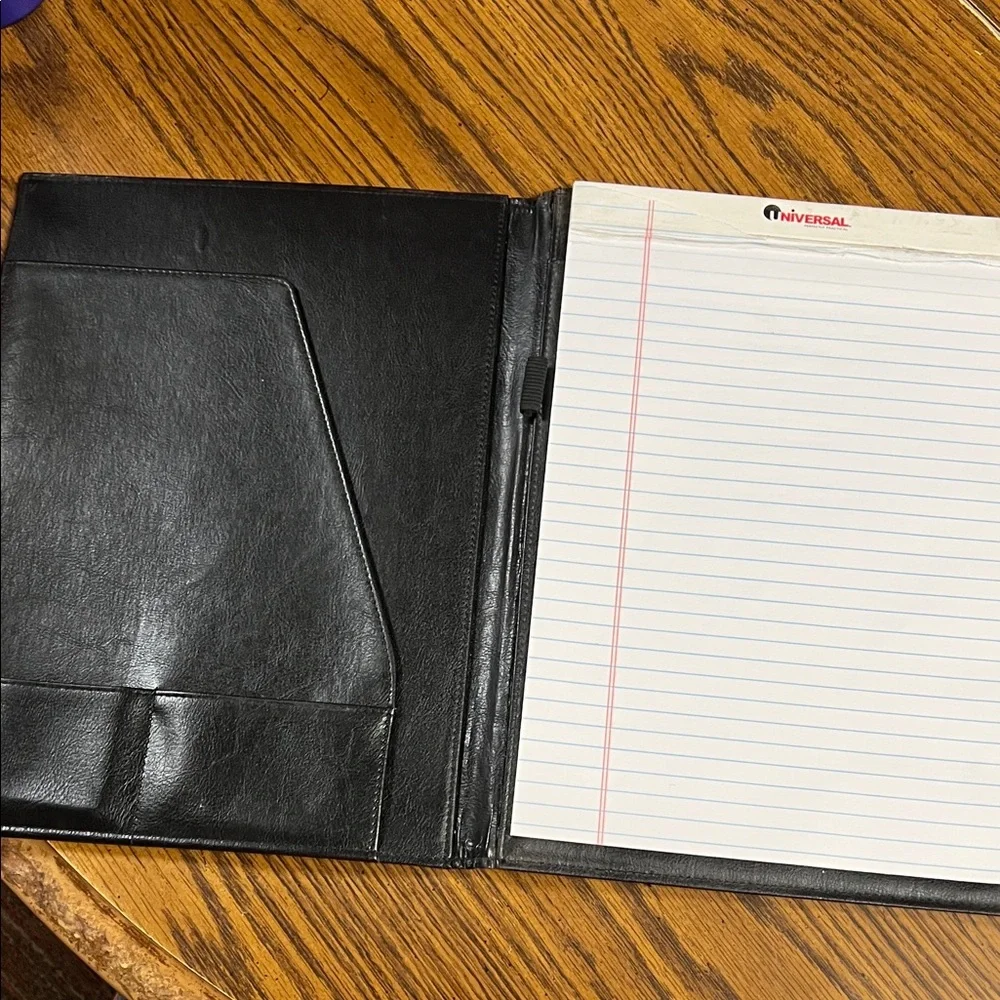 Black Leather Portfolio Binder